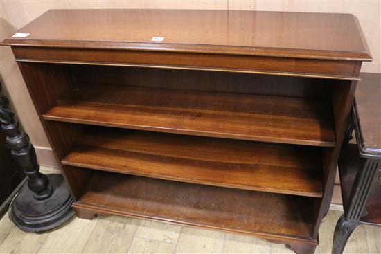 A mahogany open bookcase W.107cm